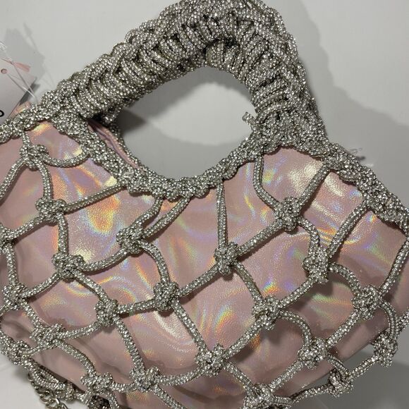 WICKED ALDO Wickedly Beautiful Glamorousgal Glinda Rhinestone Bling Handbag Pink - Picture 5 of 9